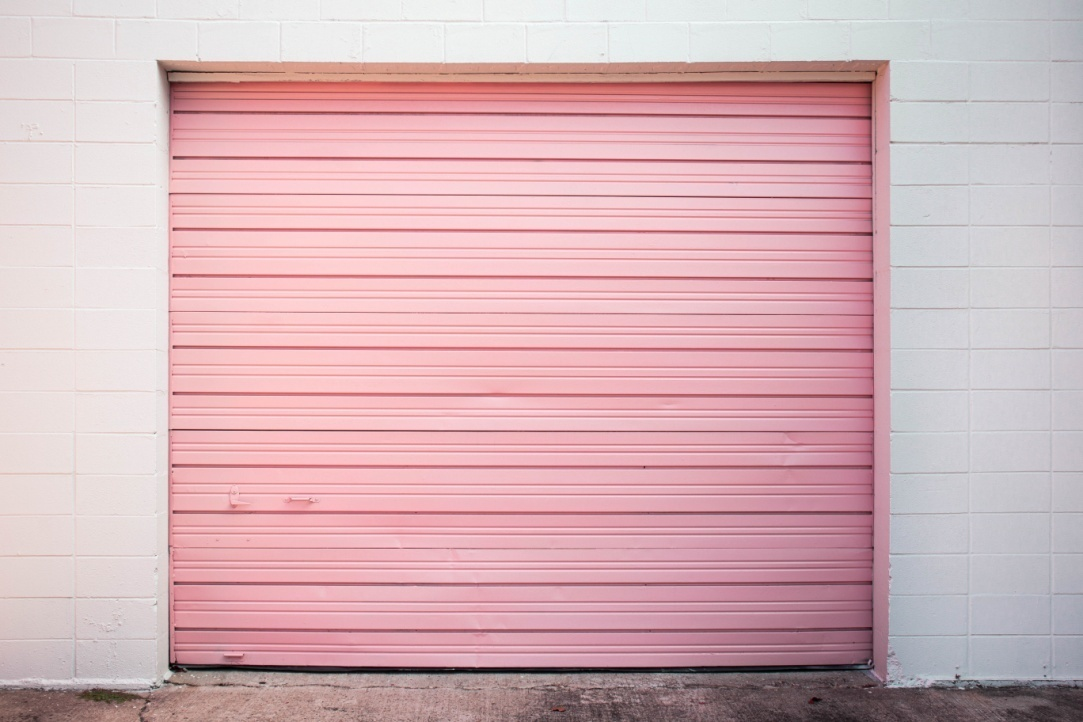 A garage door