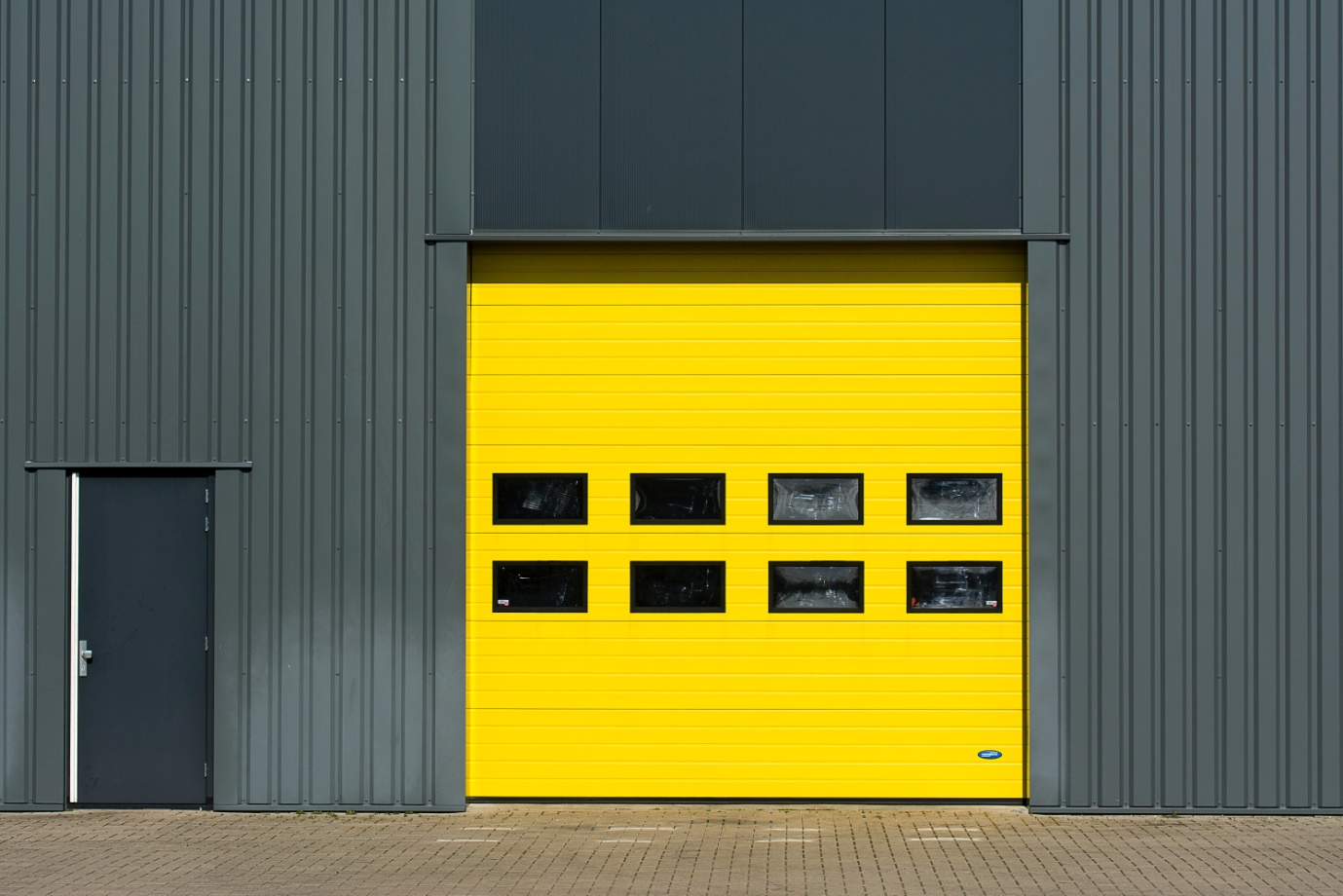 A garage door